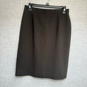 Jones New York Dark Brown Midi Pencil Skirt